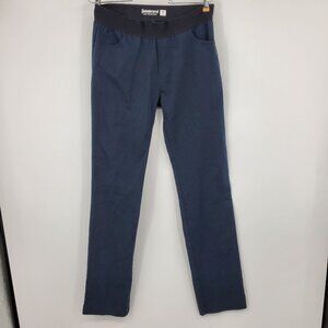 Betabrand Navy Blue‎ and Black Straight Pull On Women's Dress Pants Medium Long